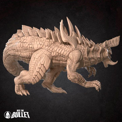 Tarrasque - 32mm, 35mm Scale - Unpainted Miniature for DnD, Pathfinder, Tabletop RPGs - Bite the Bullet