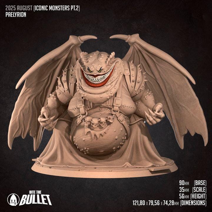 Paeliryon - 32mm, 35mm Scale - Unpainted Miniature for DnD, Pathfinder, Tabletop RPGs - Bite the Bullet