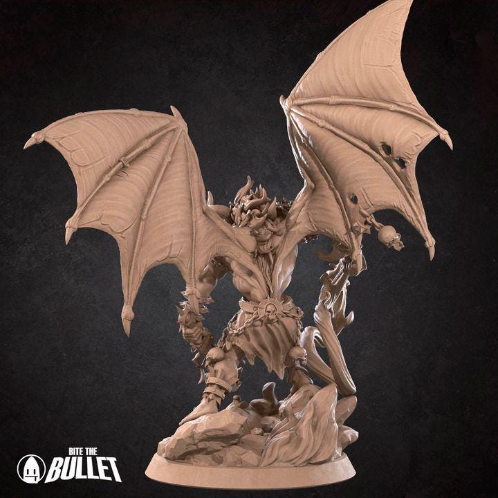 Balor - 32mm, 35mm Scale - Unpainted Miniature for DnD, Pathfinder, Tabletop RPGs - Bite the Bullet