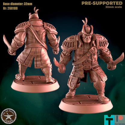 Human Rogue - Port Town Humans - 32mm Scale - Unpainted Miniature for DnD, Pathfinder, Tabletop RPGs - My3dPrintForge