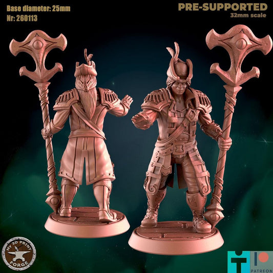 Female Human Caster Sailor - Port Town Humans - 32mm Scale - Unpainted Miniature for DnD, Pathfinder, Tabletop RPGs - My3dPrintForge