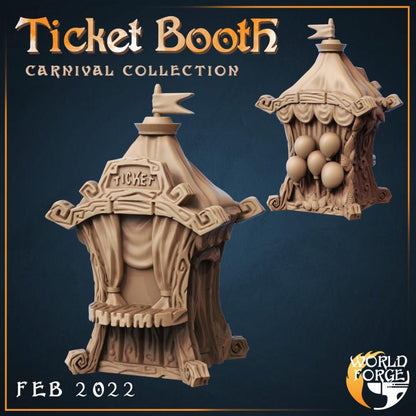 Ticket Booth - Mirthlight Carnival Collection - 32mm Scale - Unpainted Miniature for DnD, Pathfinder, Tabletop RPGs, and Dioramas