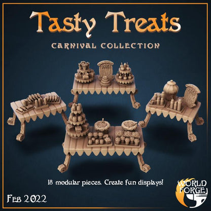 Carnival Food- Mirthlight Carnival Collection - 32mm Scale - Unpainted Miniature for DnD, Pathfinder, Tabletop RPGs, and Dioramas