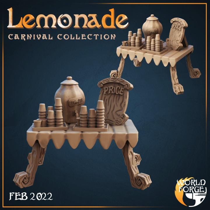 Carnival Food- Mirthlight Carnival Collection - 32mm Scale - Unpainted Miniature for DnD, Pathfinder, Tabletop RPGs, and Dioramas