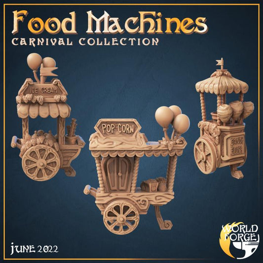 Carnival Food Machines - Mirthlight Carnival Collection - 32mm Scale - Unpainted Miniature for DnD, Pathfinder, Tabletop RPGs, and Dioramas