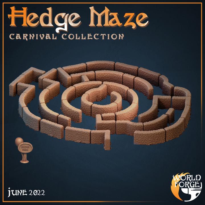 Hedge Maze - Mirthlight Carnival Collection - 32mm Scale - Unpainted Miniature for DnD, Pathfinder, Tabletop RPGs, and Dioramas