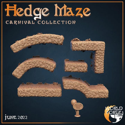 Hedge Maze - Mirthlight Carnival Collection - 32mm Scale - Unpainted Miniature for DnD, Pathfinder, Tabletop RPGs, and Dioramas