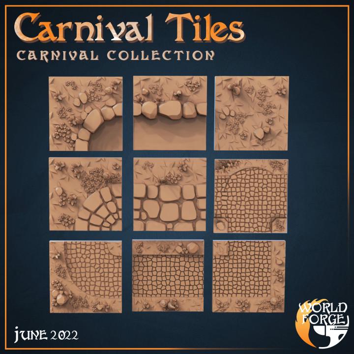 Carnival Tiles - Mirthlight Carnival Collection - Unpainted Miniature