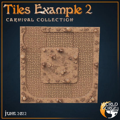 Carnival Tiles - Mirthlight Carnival Collection - Unpainted Miniature