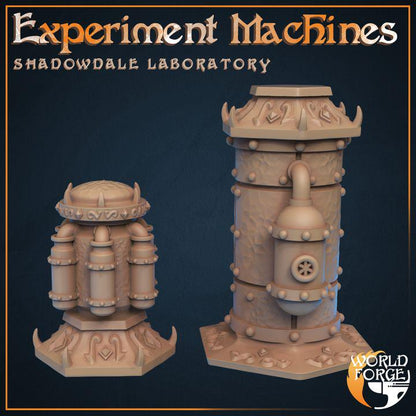 Experiment Machines - Evil Laboratory - 32mm Scale - Unpainted Miniature for DnD, Pathfinder, Tabletop RPGs, Dioramas - World Forge
