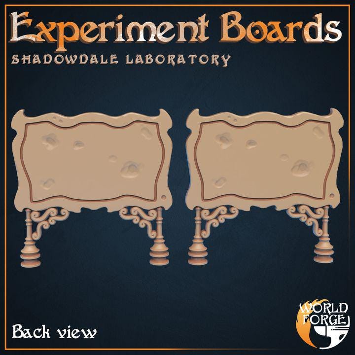 Experiment Boards - Shadowdale Evil Laboratory - 32mm Scale - Unpainted Miniature for DnD, Pathfinder, Tabletop RPGs, Dioramas - World Forge