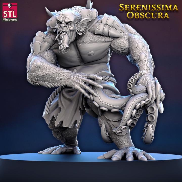 Monster Under the Bridge - Serenissima Obscura - 32mm Scale - Unpainted Miniature for DnD, Pathfinder, Tabletop RPGs - STL Minis