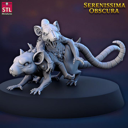 Mutated Rat - Serenissima Obscura - 32mm Scale - Unpainted Miniature for DnD, Pathfinder, Tabletop RPGs - STL Miniatures