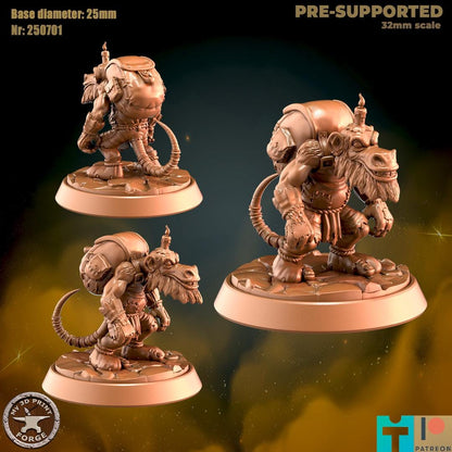 Kobold with Head Candle - 32mm Scale - Unpainted Miniature for DnD, Pathfinder, Tabletop RPGs - My3dPrintForge