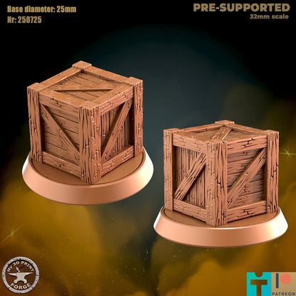 Mining Crate - 32mm Scale - Unpainted Miniature for DnD, Pathfinder, Tabletop RPGs - My3dPrintForge
