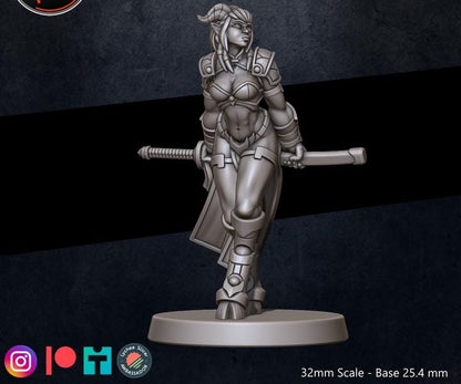 Tiefing Priestess, Pinup - Unpainted Miniature