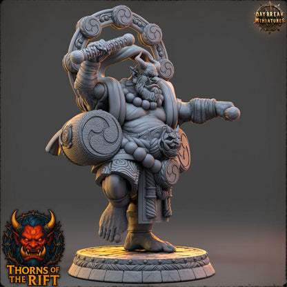 Raigetsu, Oni Miniature - Thorns of the Rift - 32mm Scale - Unpainted Miniature for DnD, Pathfinder, Tabletop RPGs - Daybreak Miniatures