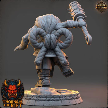 Tetsubōmaru, Oni Miniature - Thorns of the Rift - 32mm Scale - Unpainted Miniature for DnD, Pathfinder, Tabletop RPGs - Daybreak Miniatures