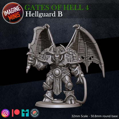 Winged Hell Guard, B - Unpainted Miniature