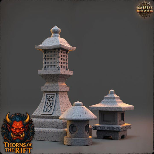 Kageakari, Small Statues - Thorns of the Rift - 32mm Scale - Unpainted Miniature for DnD, Pathfinder, Tabletop RPGs - Daybreak Miniatures