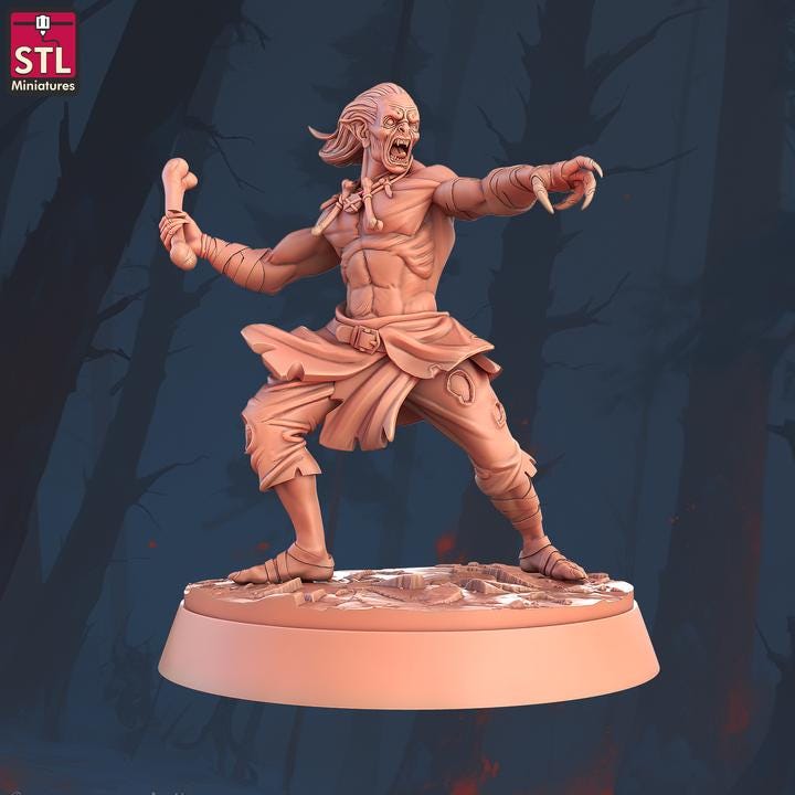 Ghoul Flingers - 32mm Scale - Unpainted Miniature