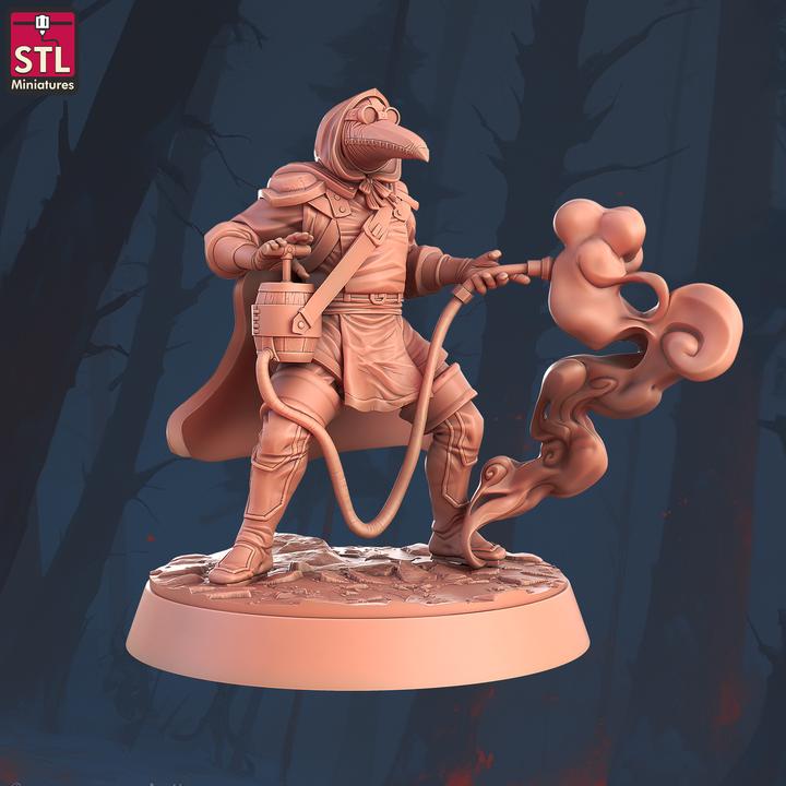 Pest Control Set - Townsfolk NPCs - 32mm Scale - Unpainted Miniature