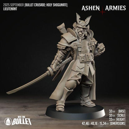 Lieutenant, Holy Shogunate - Bullet Crusade - Unpainted Miniature