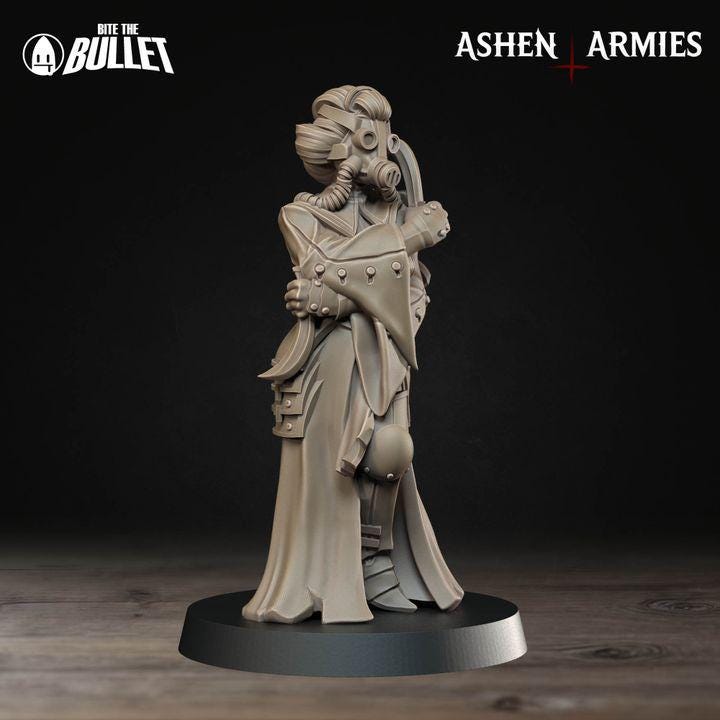 Akane, Combat Medic - Bullet Crusade - 32mm, 35mm Scale - Unpainted Miniature