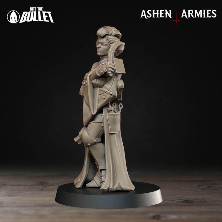 Akane, Combat Medic - Bullet Crusade - 32mm, 35mm Scale - Unpainted Miniature