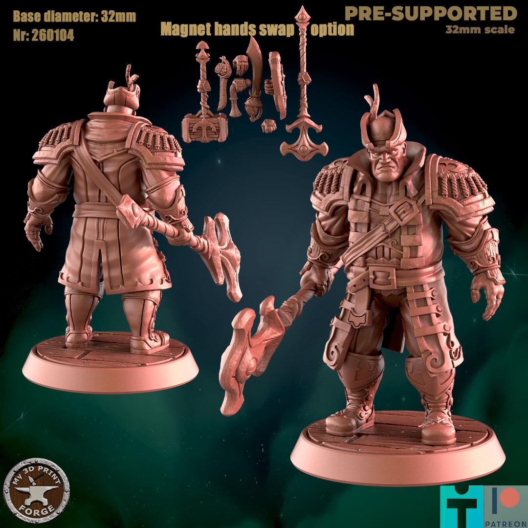 Modular Human Sailor - Port Town Humans - 32mm Scale - Unpainted Miniature for DnD, Pathfinder, Tabletop RPGs - My3dPrintForge