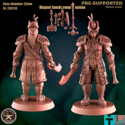 Modular Female Human Sailor - Port Town Humans - 32mm Scale - Unpainted Miniature for DnD, Pathfinder, Tabletop RPGs - My3dPrintForge