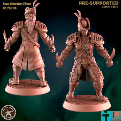 Female Human Rogue - Port Town Humans - 32mm Scale - Unpainted Miniature for DnD, Pathfinder, Tabletop RPGs - My3dPrintForge