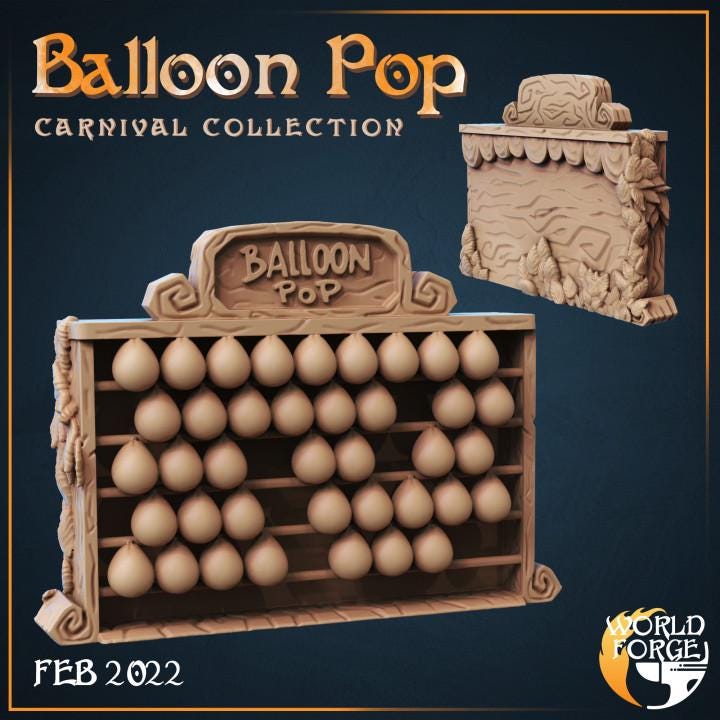 Carnival Games - Mirthlight Carnival Collection - 32mm Scale - Unpainted Miniature for DnD, Pathfinder, Tabletop RPGs, and Dioramas