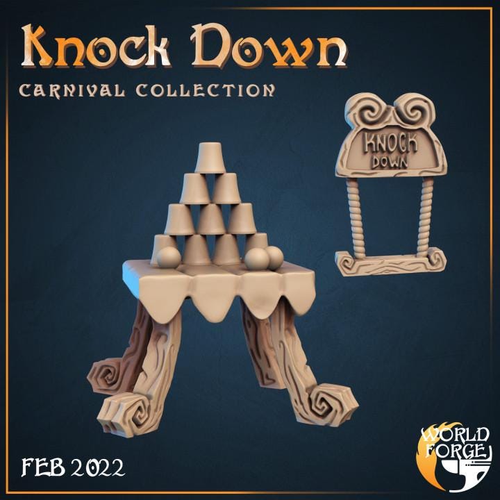 Carnival Games - Mirthlight Carnival Collection - 32mm Scale - Unpainted Miniature for DnD, Pathfinder, Tabletop RPGs, and Dioramas