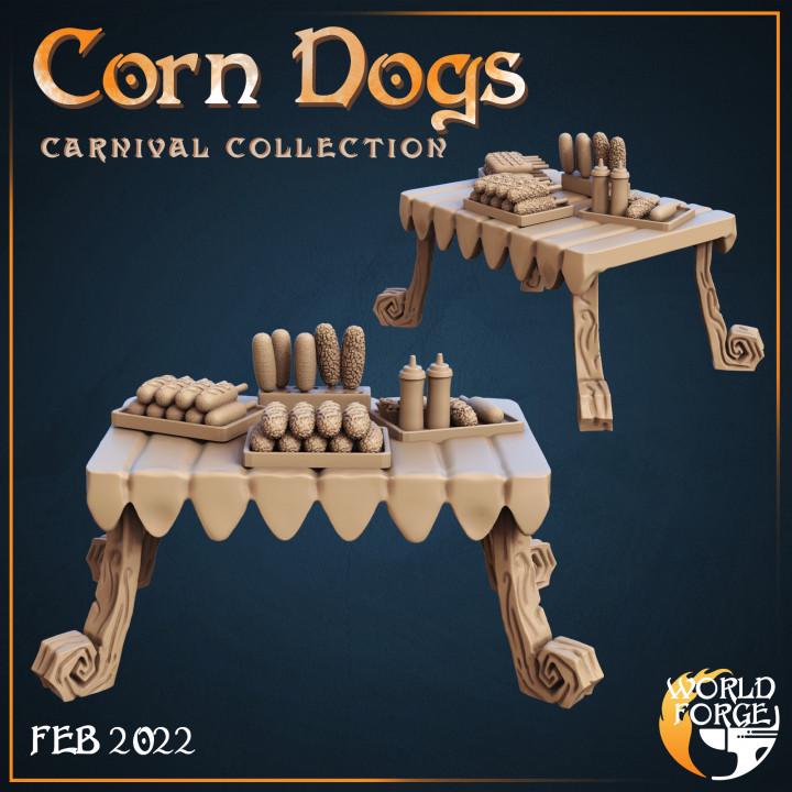 Carnival Food- Mirthlight Carnival Collection - 32mm Scale - Unpainted Miniature for DnD, Pathfinder, Tabletop RPGs, and Dioramas