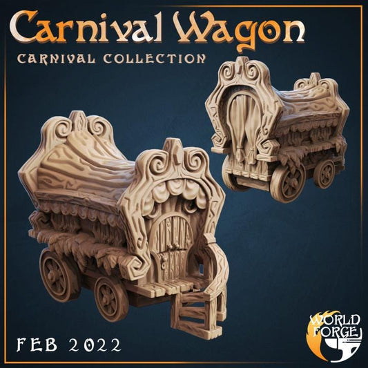 Carnival Wagon - Mirthlight Carnival Collection - 32mm Scale - Unpainted Miniature for DnD, Pathfinder, Tabletop RPGs, and Dioramas