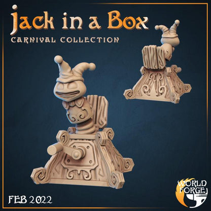 Jack in a Box - Mirthlight Carnival Collection - 32mm Scale - Unpainted Miniature for DnD, Pathfinder, Tabletop RPGs, and Dioramas