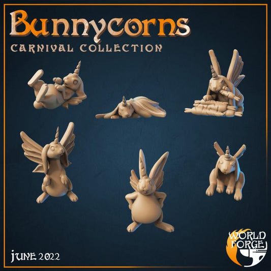 Bunnycorns, Horned Rabbits - Mirthlight Carnival Collection - Unpainted Miniature