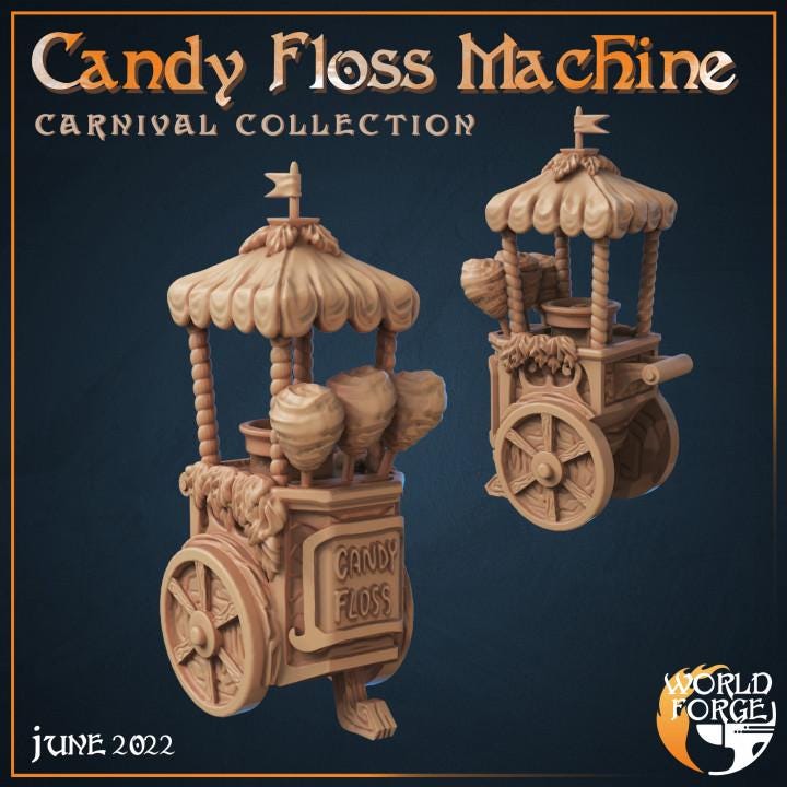 Carnival Food Machines - Mirthlight Carnival Collection - 32mm Scale - Unpainted Miniature for DnD, Pathfinder, Tabletop RPGs, and Dioramas