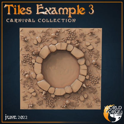 Carnival Tiles - Mirthlight Carnival Collection - Unpainted Miniature