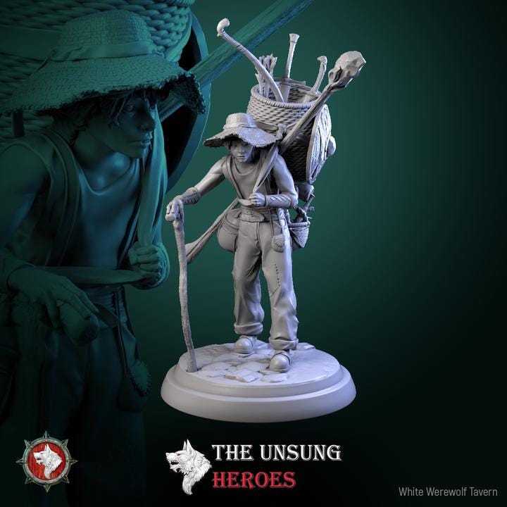 Thatch Greenfield, Traveling Merchant - Unpainted Miniature