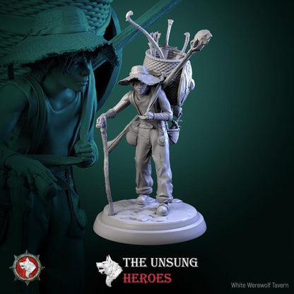 Thatch Greenfield, Traveling Merchant - Unpainted Miniature