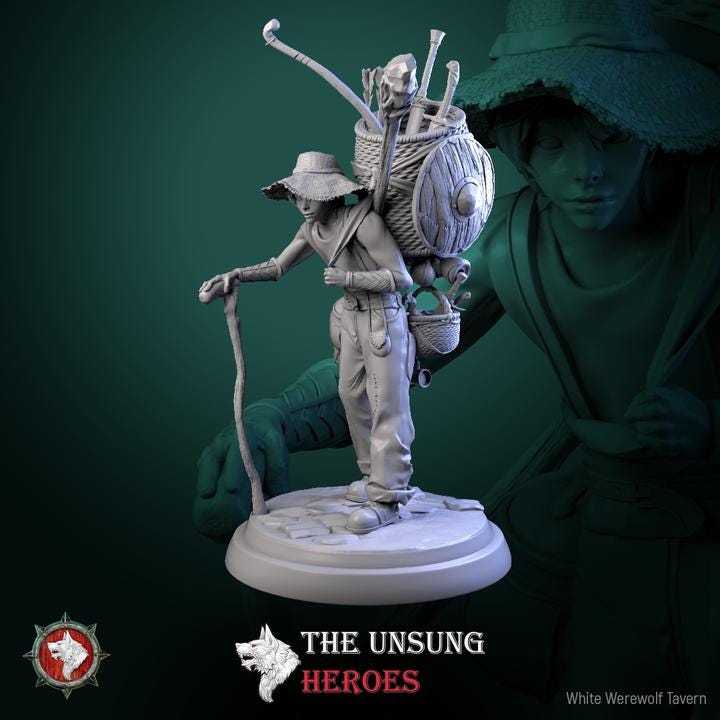 Thatch Greenfield, Traveling Merchant - Unpainted Miniature