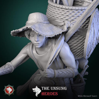 Thatch Greenfield, Traveling Merchant - Unpainted Miniature