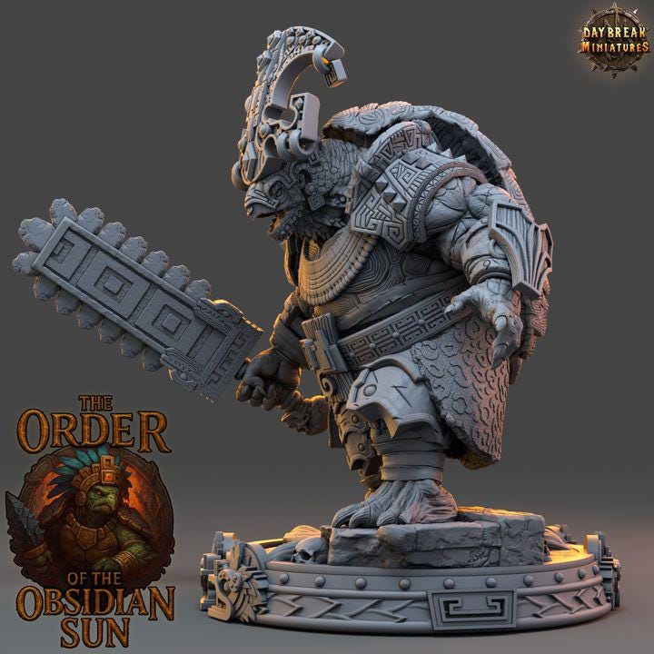 Totomac Flamescale - The Order of the Obsidian Sun - Unpainted Miniatures