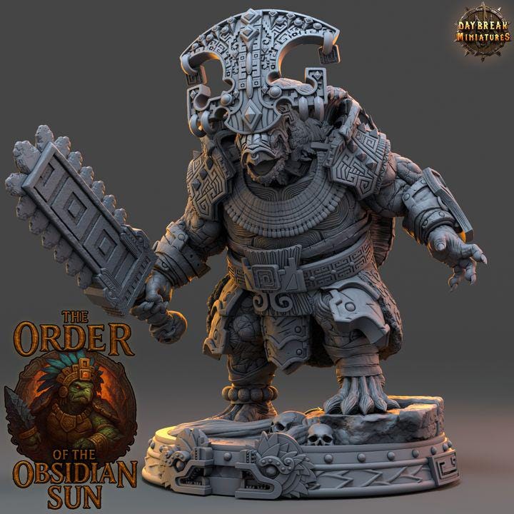 Totomac Flamescale - The Order of the Obsidian Sun - Unpainted Miniatures