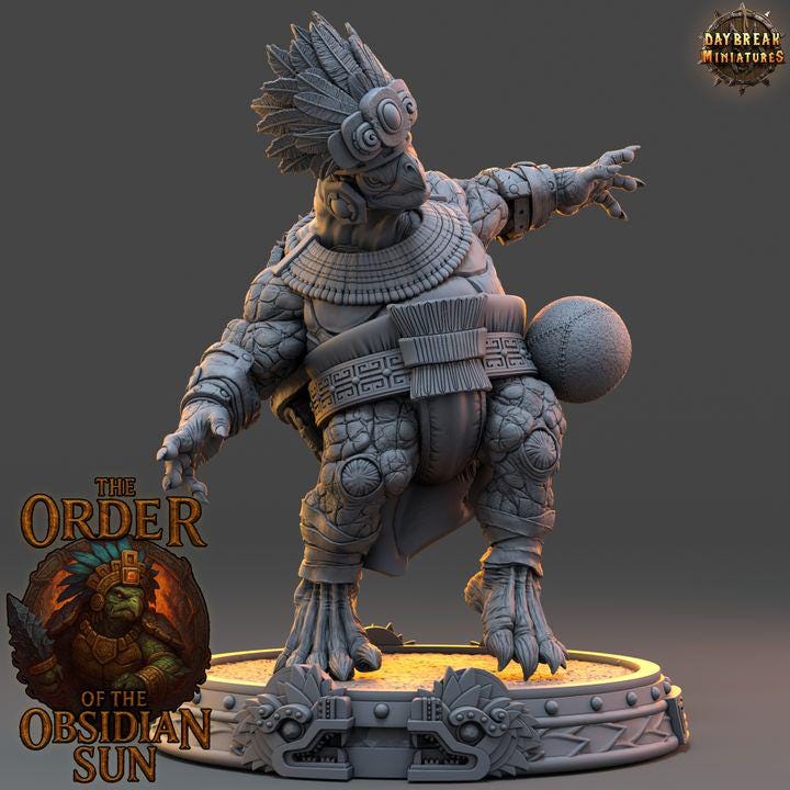Chalcaxa Sunfang - The Order of the Obsidian Sun - Unpainted Miniatures