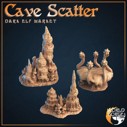 Cave Rocks - Dark Elf Collection - Unpainted Miniature