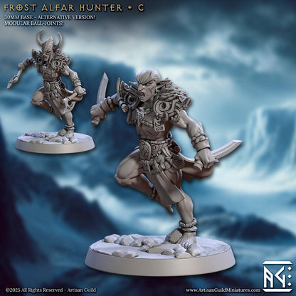 Frost Alfar Hunter, Pose C - Frost Alfar of Skutagaard - Unpainted Miniature
