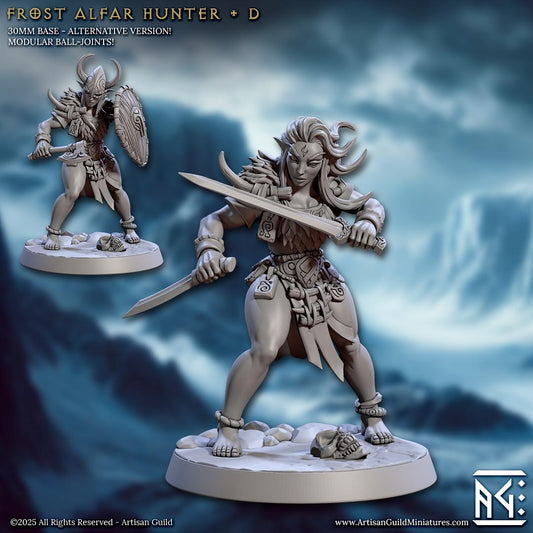 Frost Alfar Hunter, Pose D - Frost Alfar of Skutagaard - Unpainted Miniature